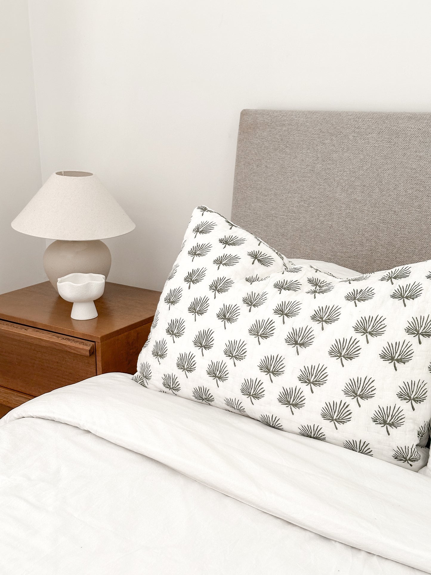Rhapis Palm Kantha Pillowcase