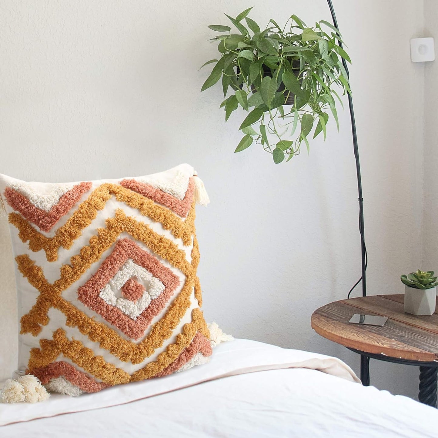 Fall Orange Tassle Pillow Cover