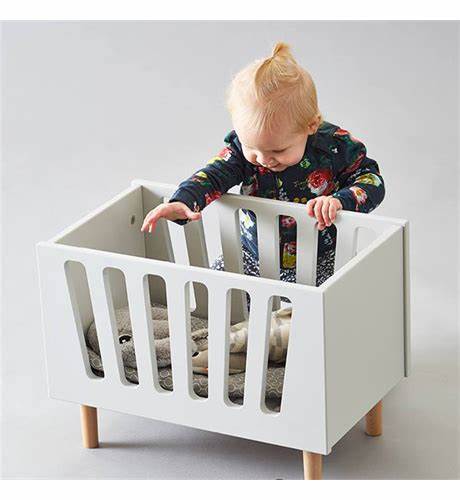 Done By Deer Dolls Cot Bed Linen Grey Balloons