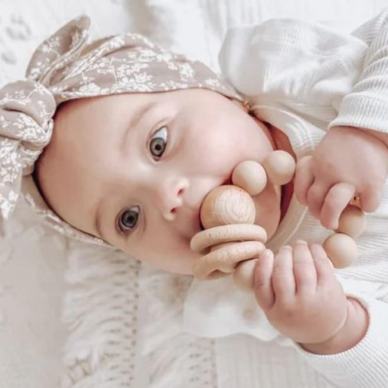 Silicone Ring Teether - Sage and Dusty Pink - My Little