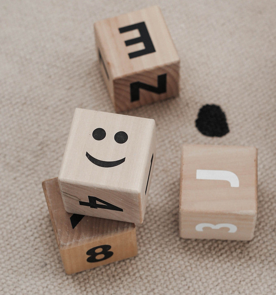 Wooden Maths Blocks in Black