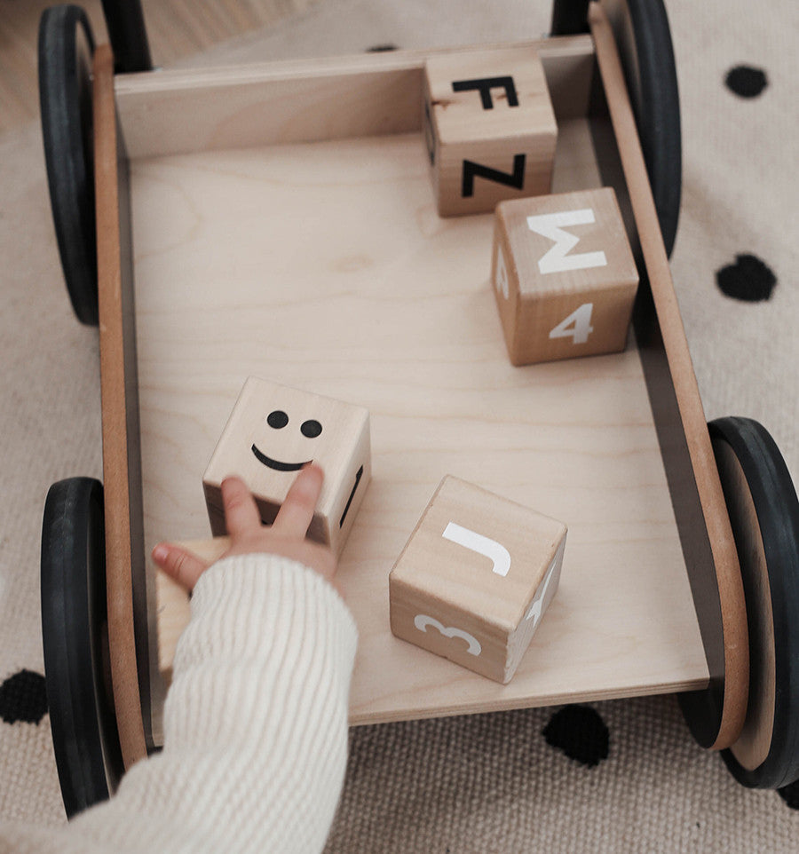 Wooden Maths Blocks in Black