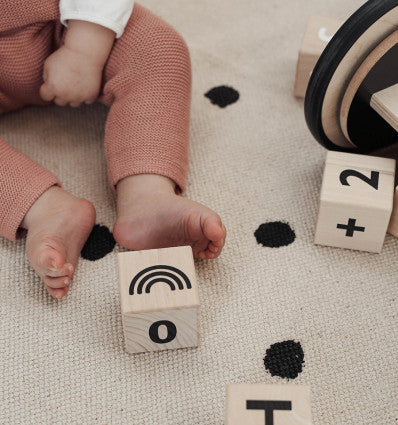 Wooden Maths Blocks in Black