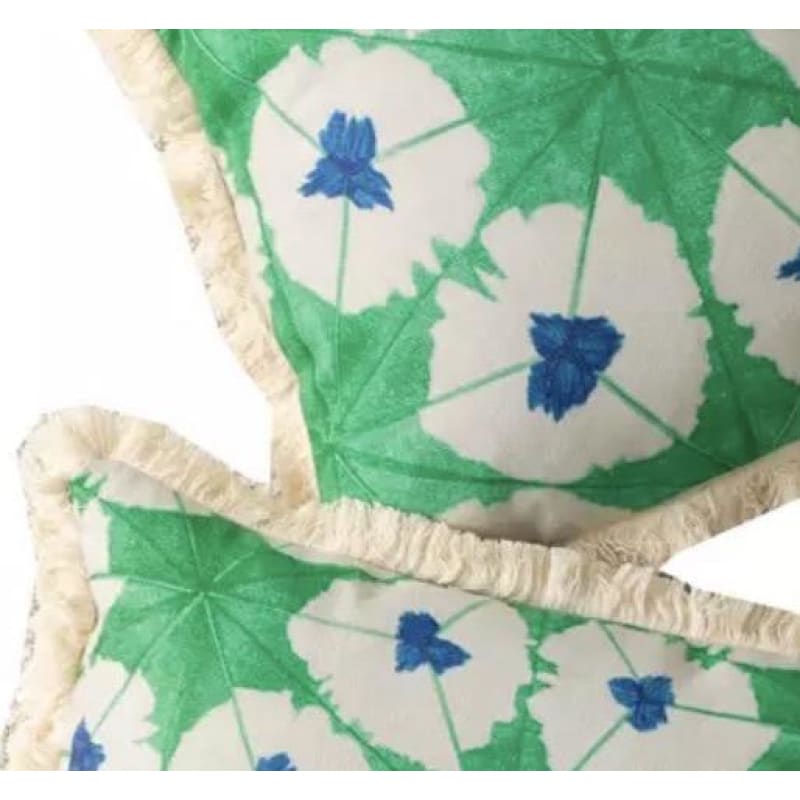 Green Tie Dye Fringed Cushion - Affordable Homewares Fast