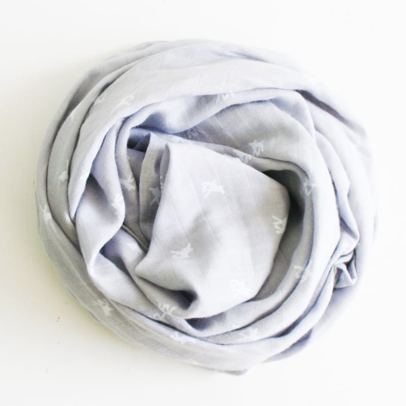 Muslin Swaddle - Deer on Grey Alimrose - Fast shipping -