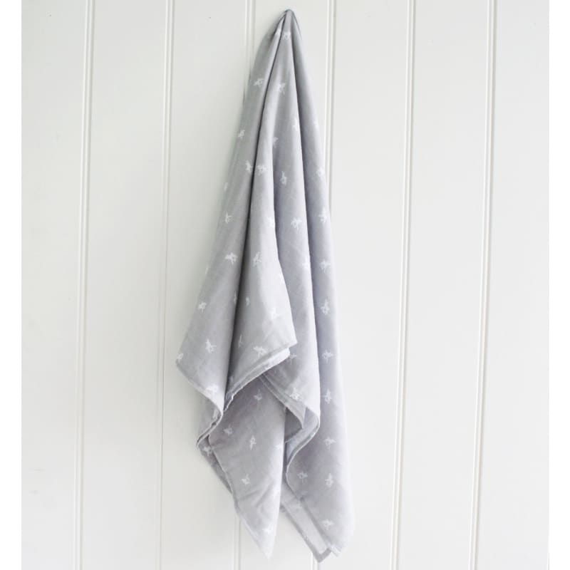 Muslin Swaddle - Deer on Grey Alimrose - Fast shipping -