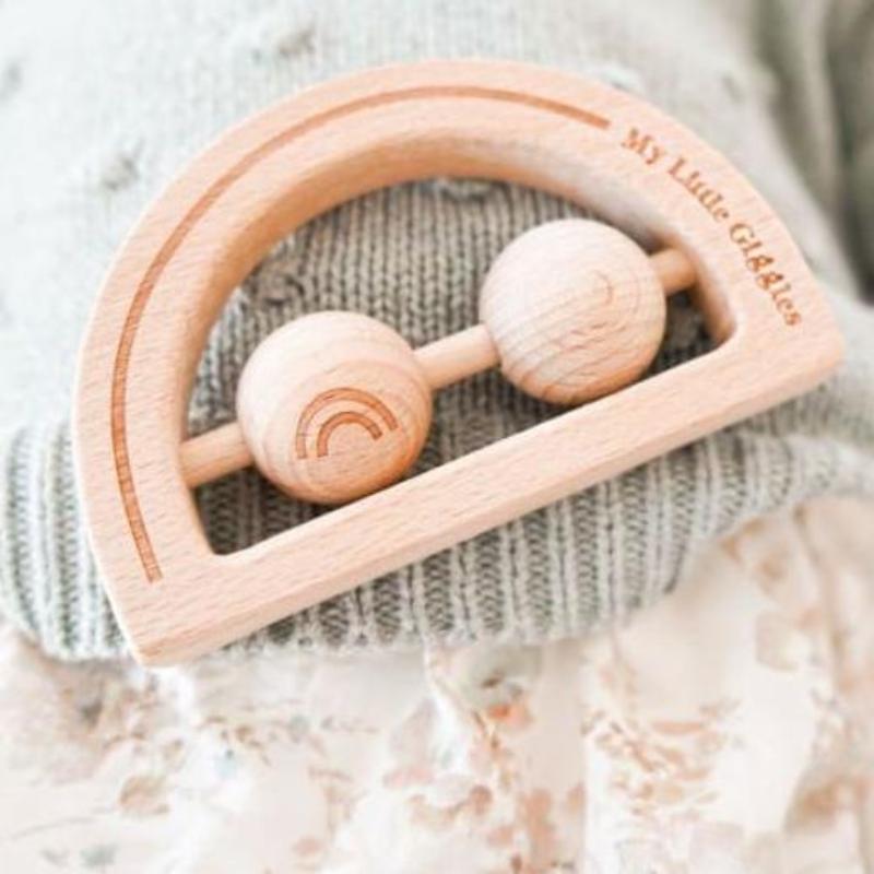 Rainbow Rattle Teether - My Little Giggles Fast shipping