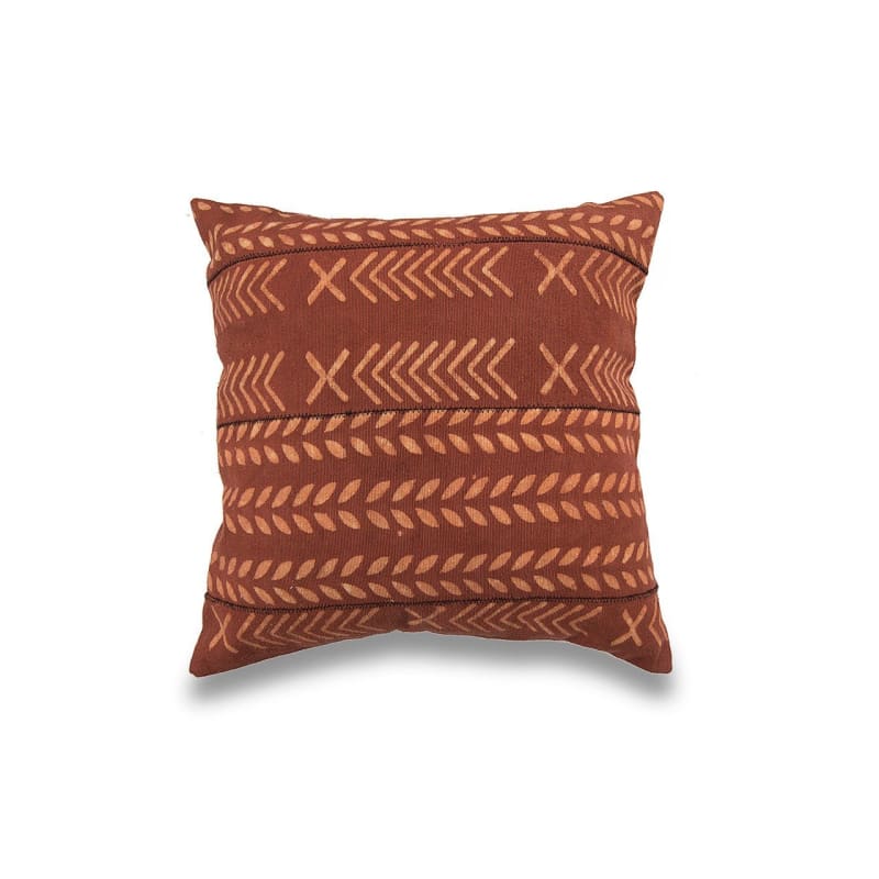 Red Rust Handblocked Cushion - Affordable Homewares Fast