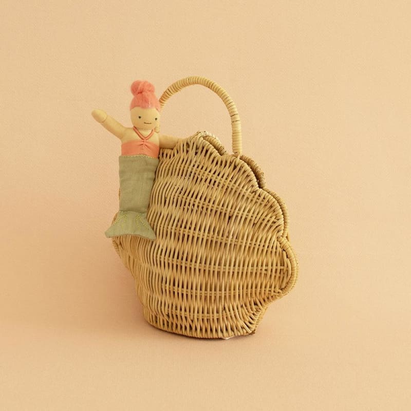 Shell Bag - Straw - Olli Ella Fast shipping