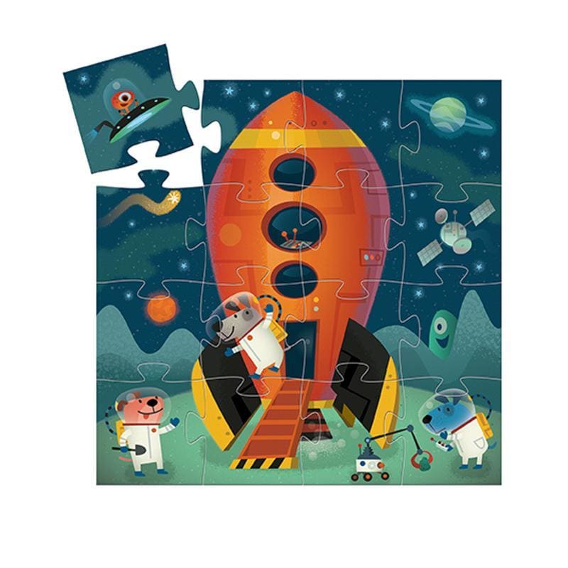 Spaceship 16pc Silhouette Jigsaw Puzzle - Djeco Fast