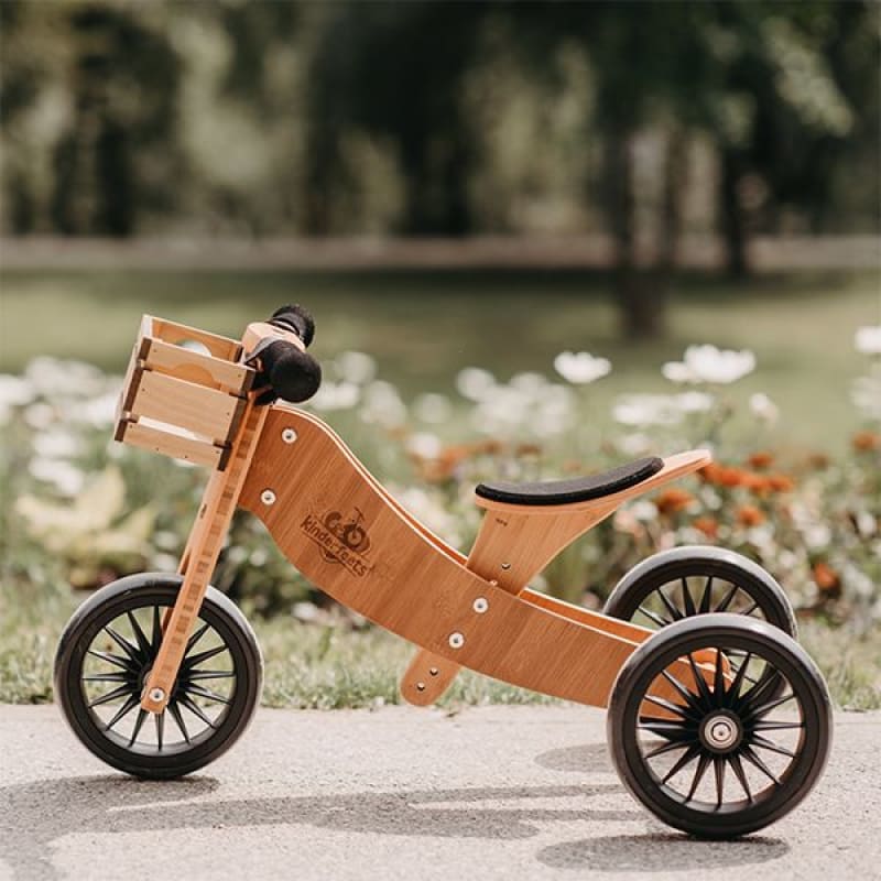 Tiny Tot 2 - in -1 Trike - Bamboo + Optional Basket or Crate