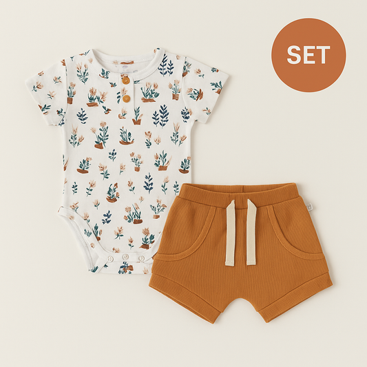 6-12 months Baby Chestnut + Arizona Summer Clothing Set