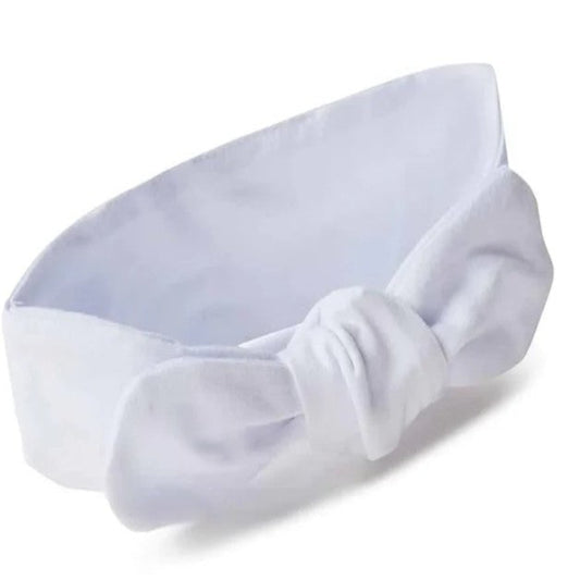 Snuggle Hunny Organic Ribbed Topknot Baby Headband - White