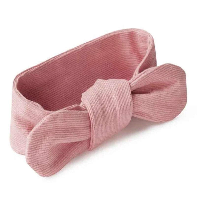 Snuggle Hunny Organic Ribbed Topknot Baby Headband - Rose