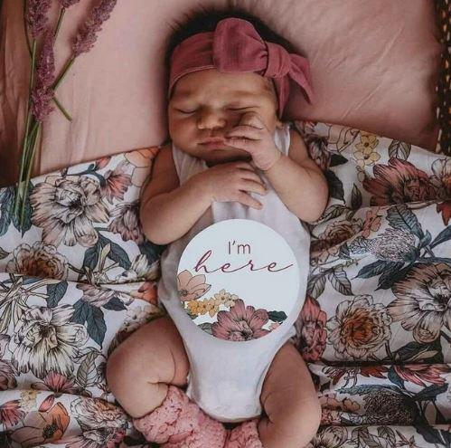 Australiana & Rust Reversible Milestone Cards - Milestone Cards For Babies - Reversible Milestone Cards - Baby Announcement Photo Tips