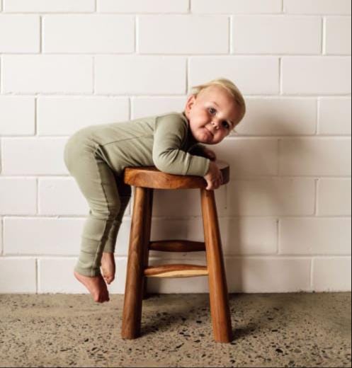 Dewkist Growsuit 12-18 months - Organic Baby Growsuits - Newborn Onesie - Gots Certified Organic - Foldable Hand Mittens