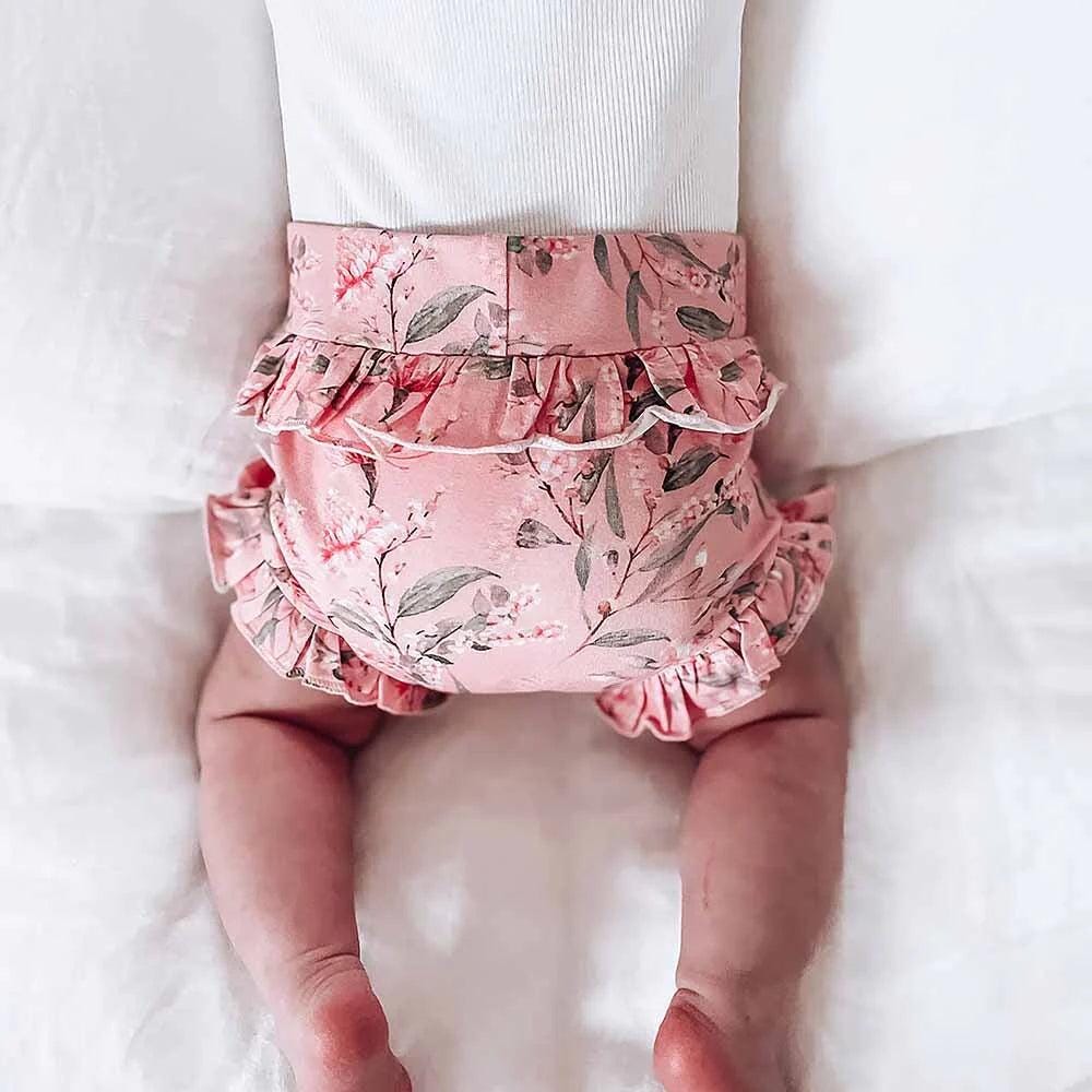 Pink Wattle Summer Baby Bloomers - Organic High Waist Baby Bloomers - Gots Certified Organic Cotton - Baby Gifts - Baby Shower Presents