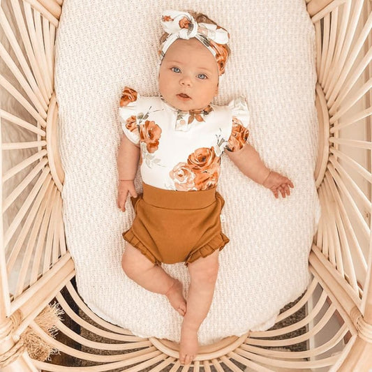 Chestnut High Waist Baby Bloomers - Snuggle Hunny Kids Fast