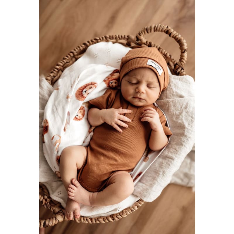 Chestnut Knotted Beanie - Snuggle Hunny Kids Fast shipping