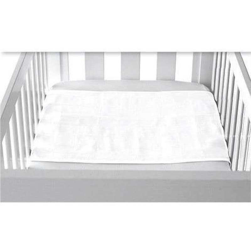 Cot Pad with wings | Brolly Sheet - White - Sheets Fast