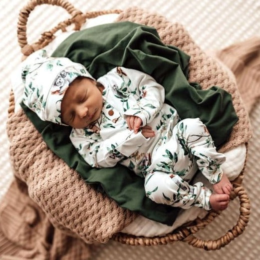 Eucalypt Knotted Beanie - Snuggle Hunny Kids Fast shipping