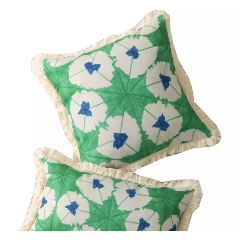 Green Tie Dye Fringed Cushion - Affordable Homewares Fast