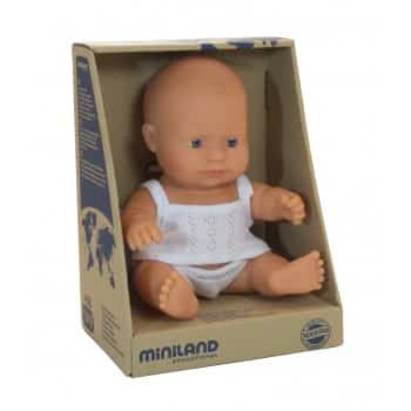 MINILAND Baby Doll - Caucasian Boy 21cm - Miniland Fast