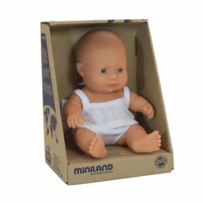 MINILAND Baby Doll - Caucasian Girl 21cm - Miniland Fast