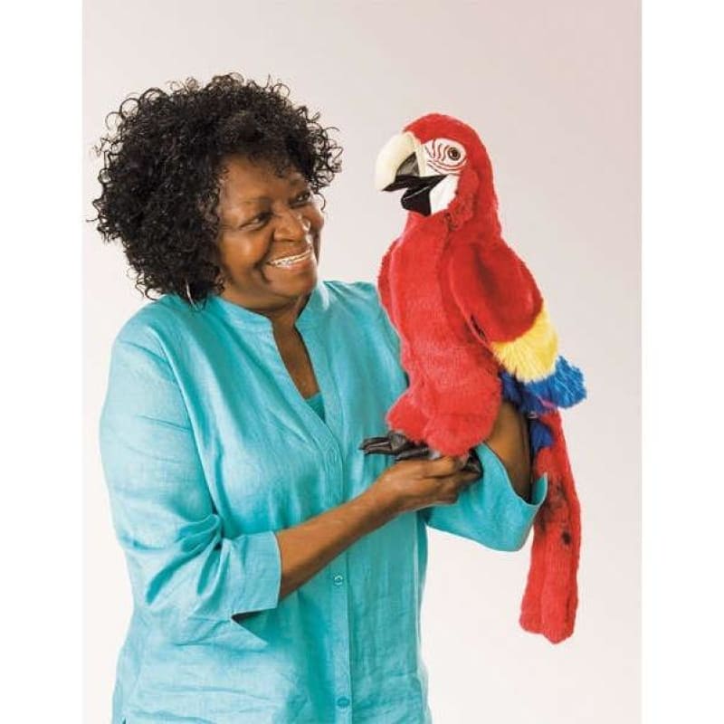 Scarlet Macaw Puppet - Puppets & Marionettes Folkmanis Fast