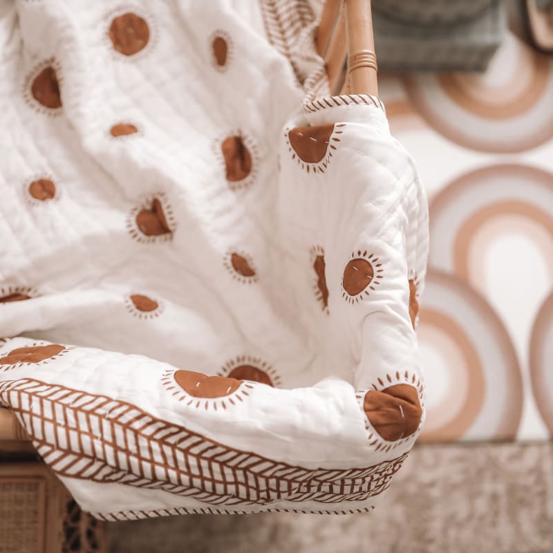 Sun Kantha Cot Quilt - Affordable Homewares Fast shipping