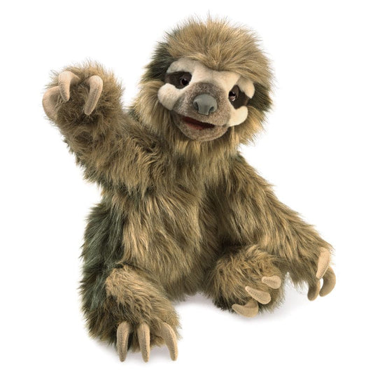 Three Toed Sloth Puppet - Folkmanis Fast shipping