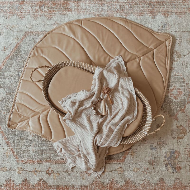Vegan Leather Padded Change Pad - Nude - 3 Little Crowns