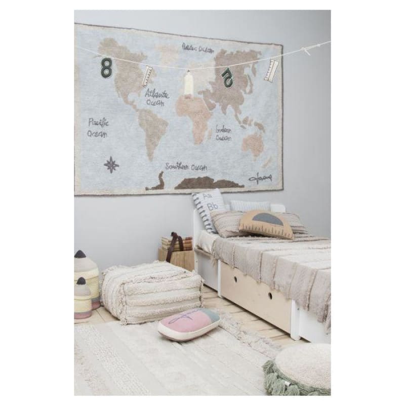 Washable Vintage Map Rug - Lorena Canals - Fast shipping